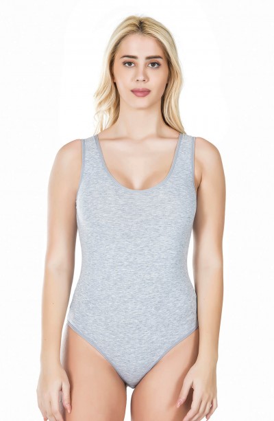 Derya Kurşun Kalın Askılı Çıtçıtlı Kadın Body 315