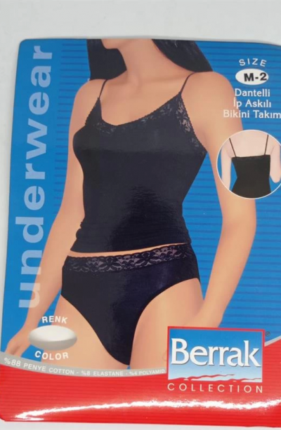2044 Dantelli İp Askılı Bikini Tk