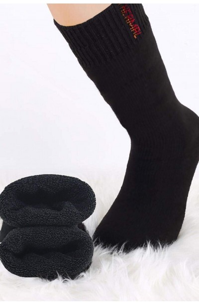 4 Çift Termal Kalın Kışlık Havlu Çorap Erkek Kadın Unisex