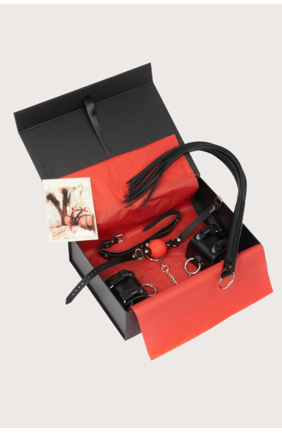 5li Deri Fantezi Siyah Harness Set Özel Tasarım Premium Model 800714S