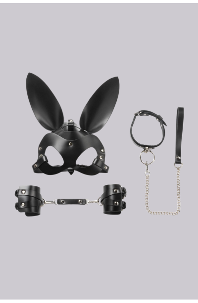 5li Fantezi Harness Deri Siyah Set Özel Tasarım Premium Model 800729S
