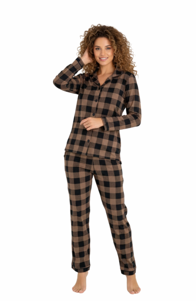 9209 Kly Kadın Düğmeli Pijama Takımı