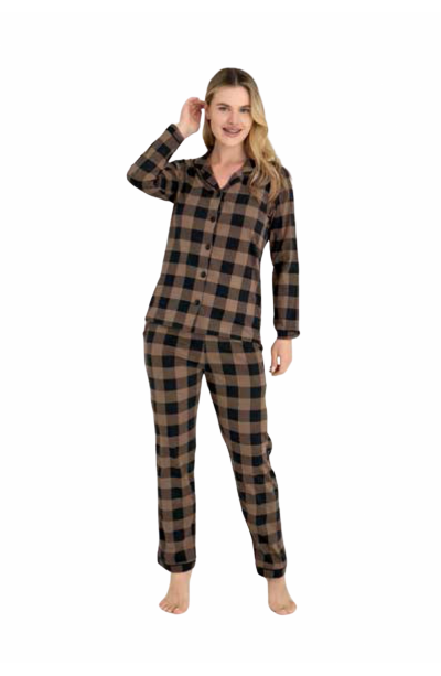9209 Kly Kadın Düğmeli Pijama Takımı