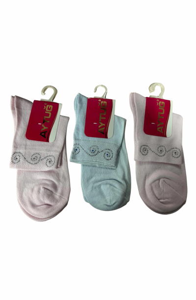 Aytuğ Taşlı Bayan Soket Çorabı 3 ADET 30320