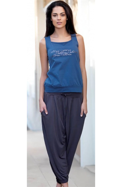 Bayan Yazlık Poly Şalvarlı Pijama 21519