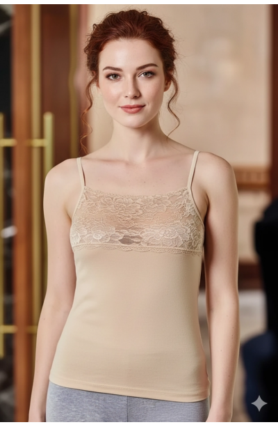 Berrak Kadın Dantelli İp Askılı Atlet 2046