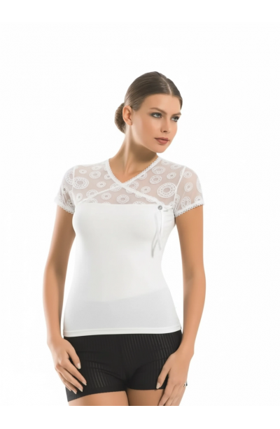 Berrak Kadın Floklu Kravize Atlet Elastane 2174