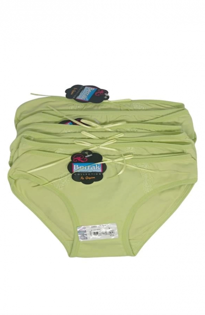 Berrak Kız Bikini Külot 6 lı 2580 1-2 yaş  yeşil