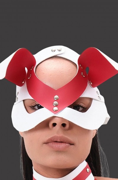 Beyaz/Kırmızı Tavşan Kulaklı Sexi Maske 800426