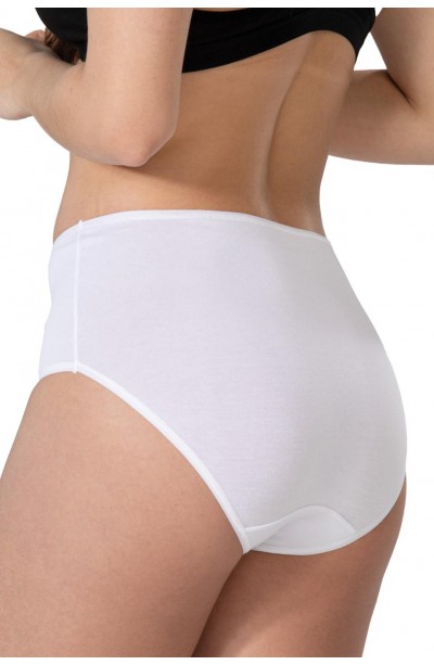 BEYAZ MI Emay 1445 Modal Cotton Yüksekbel Dantelli Külot