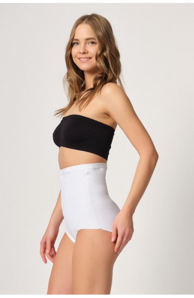 BEYAZ MI Emay 2931 Karın Balen Destekli Slip Lazer Korse