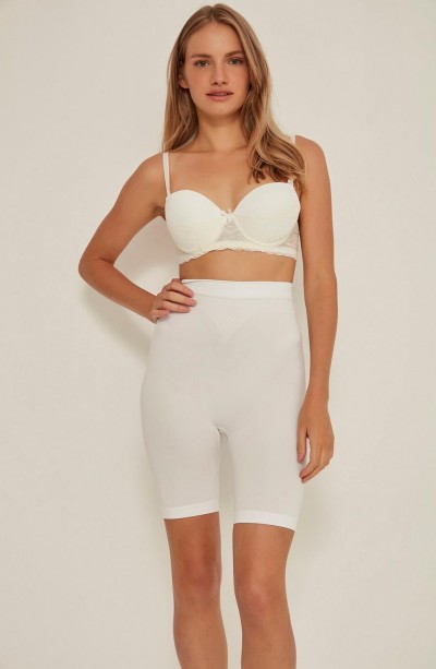 BEYAZ MI Emay 3005 Soft Uzun Paçalı Boxer Korse