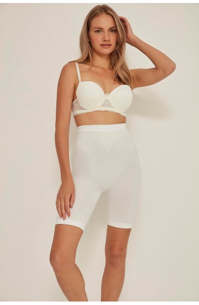 BEYAZ MI Emay 3005 Soft Uzun Paçalı Boxer Korse