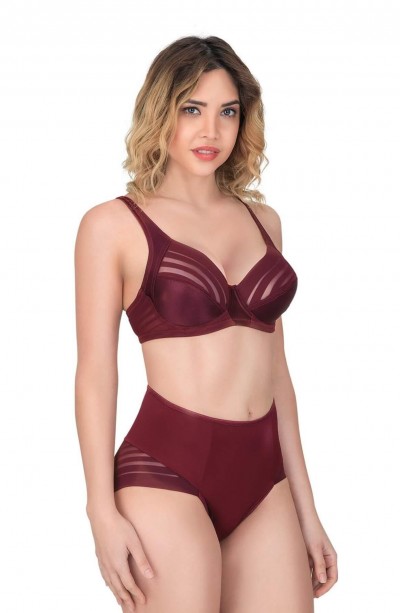 BORDO MI Emay 177 C Toparlayıcı Sütyen Takım