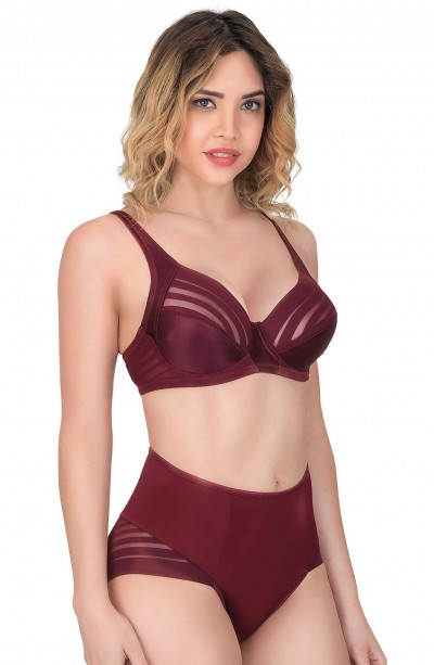 BORDO MI Emay 177 D Toparlayıcı Sütyen Takım