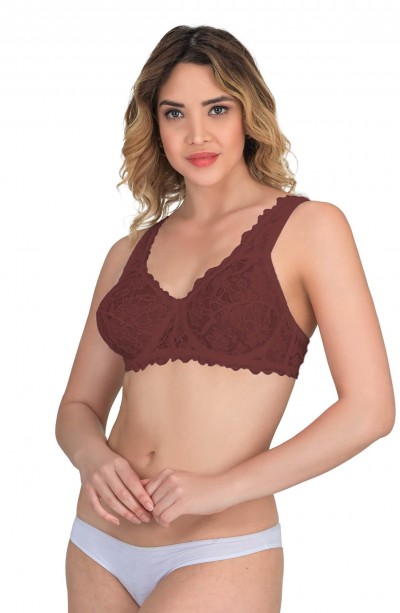 BORDO MI Emay 178 C Balenli Dantelli Sütyen