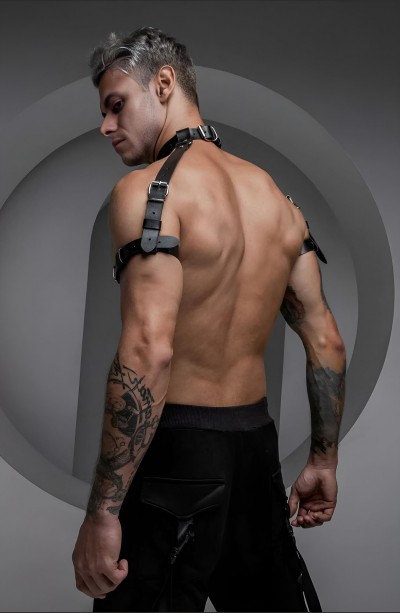 Boyun - Pazu ve Omuz Detaylı Şık Erkek Harness - APFTM171