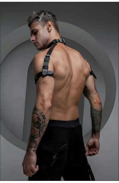Boyun - Pazu ve Omuz Detaylı Şık Erkek Harness - APFTM171
