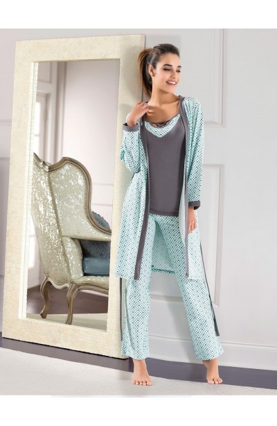 Derya Kurşun 3lü Gecelik Sabahlık Takım 1041