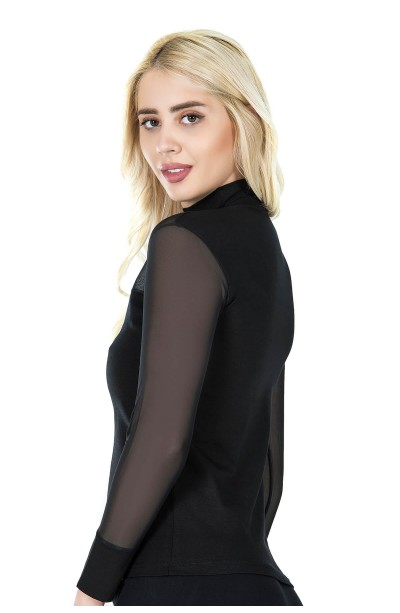 Derya Kurşun Balıkçı Yaka Transparan Kadın Tişört 296