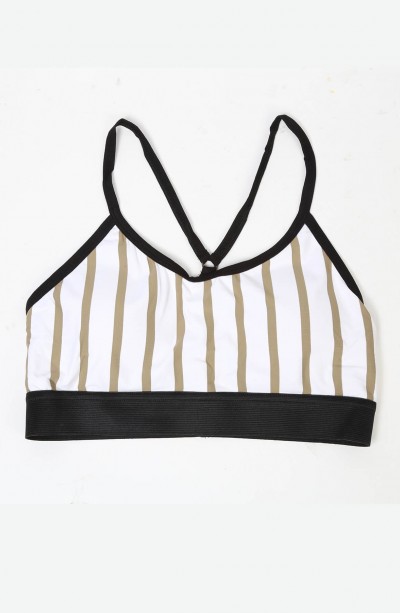 Derya Kurşun Basic Desenli Pedli Büstiyer 529KRM