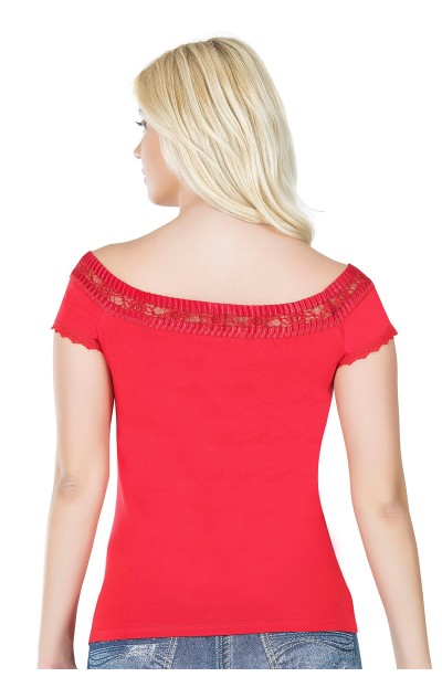 Derya Kurşun Dantelli Kadın Tişört 259