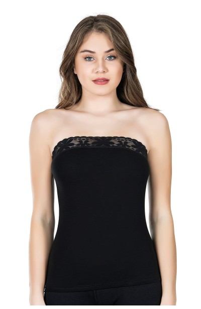 Derya Kurşun Dantelli Straplez Kadın Atlet 247