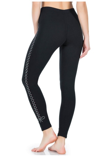 Derya Kurşun Desenli Uzun Kadın Tayt 433