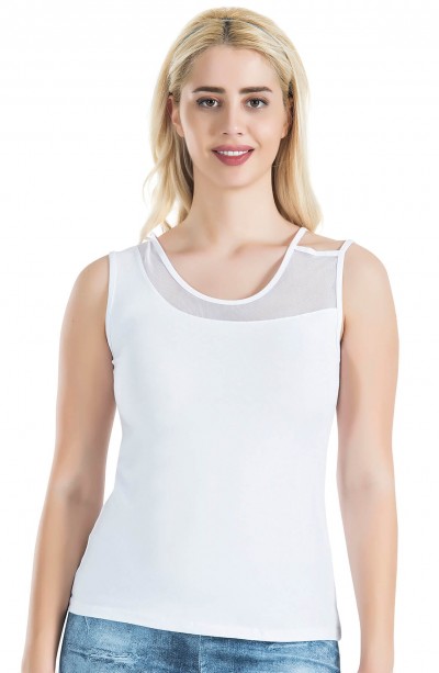 Derya Kurşun Geniş Transparan Askılı Kadın Atlet 180