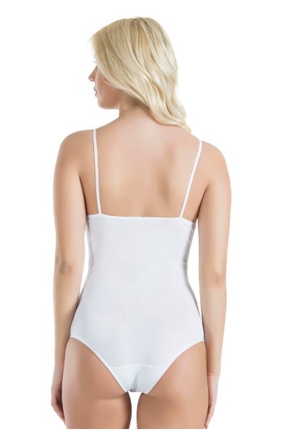 Derya Kurşun İp Askılı Dantelli Kadın Body 334