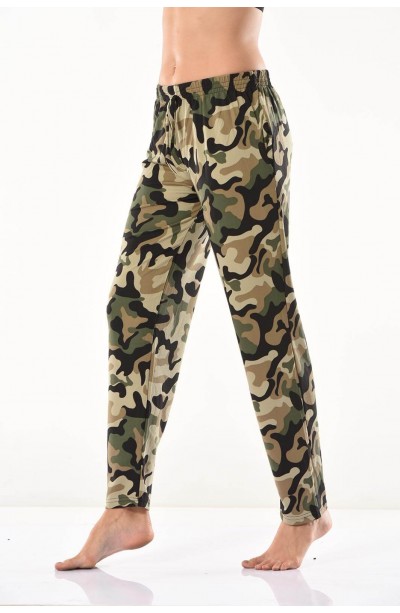 Derya Kurşun Kamuflaj Desenli Eşofman Altı 0573