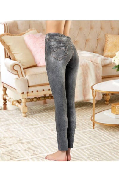 Derya Kurşun Kot Görünümlü Kadın Tayt 440