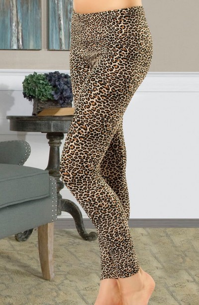 Derya Kurşun Leopar Uzun Kadın Tayt 434