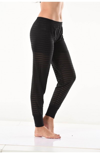 Derya Kurşun Transparan Detaylı Kadın Tayt 0577