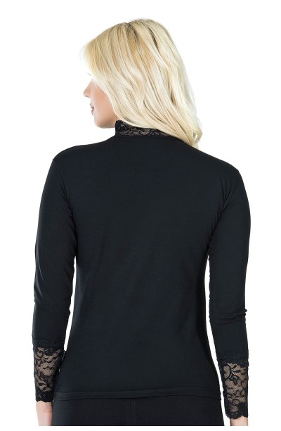 Derya Kurşun Uzun Kol Balıkçı Yaka Dantelli Kadın Tişört 241