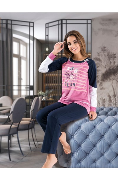 Derya Kurşun Uzun kollu Kadın Pijama Takım 1106