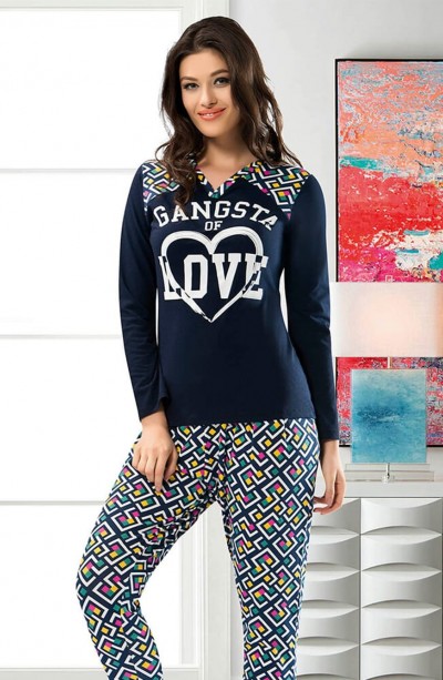 Derya Kurşun V Yaka Kadın Pijama Takım 872