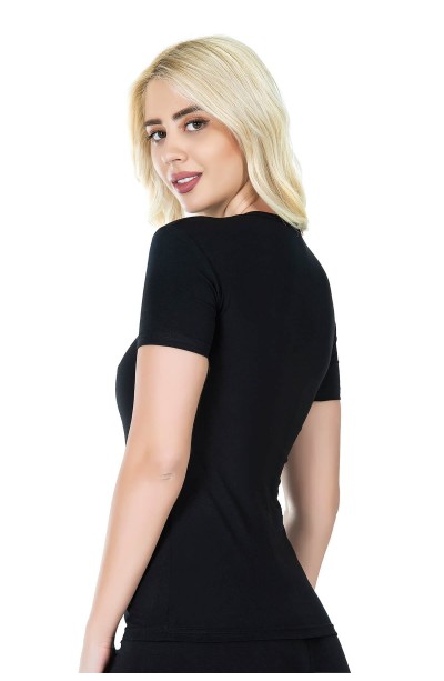 Derya Kurşun Yarım Kol V Yaka Kadın Tişört 227