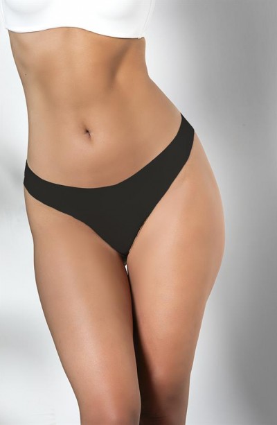 3&apos;LÜ PAKET DİKİŞSİZ, İZ YAPMAZ, LAZER KESİM, STRİNG KÜLOT SİYAH (MGP21262)