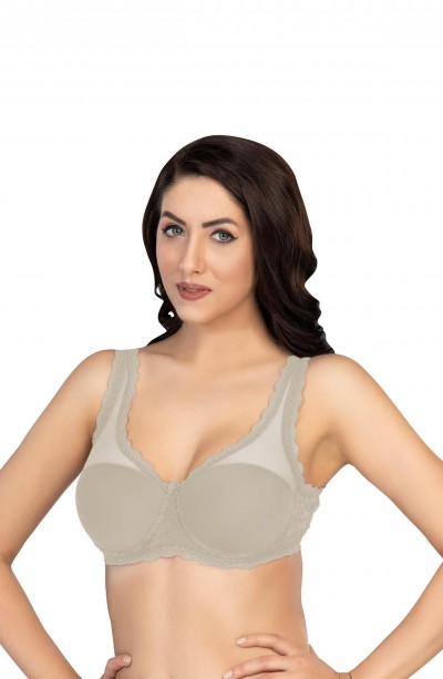 EKRU MI Emay 172 B PEDLİ DANTELLİ BALENLİ MİNİMAZER SÜTYEN