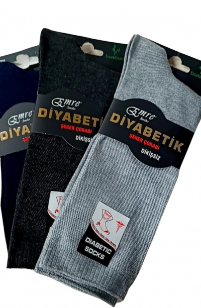 Emre Erkek Diyabetik Bambu Çorap 6 Adet