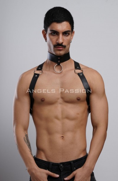 Erkek Choker ve Göğüs Harness, Erkek Parti Giyim - APFTM35