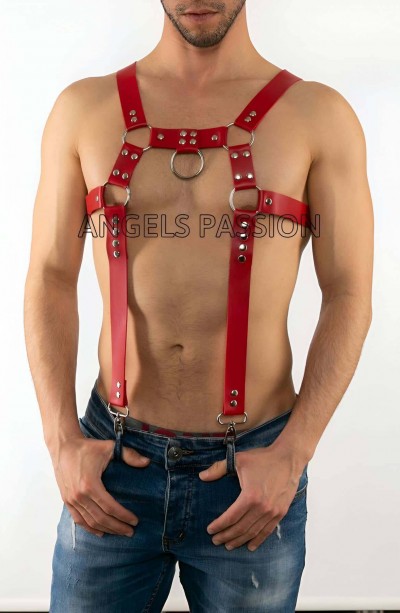 Erkek Deri Harness, Erkek Body Harness, Gay İç Giyim - APFTM23