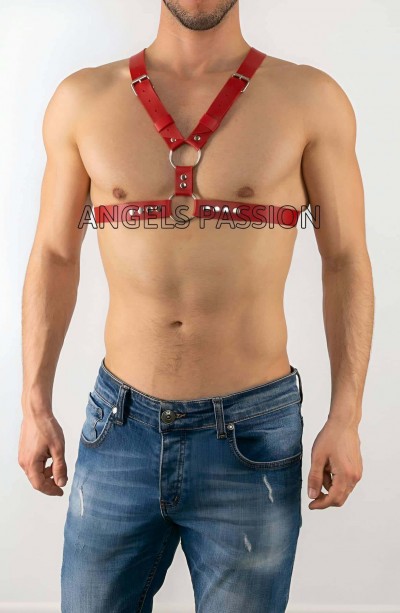 Erkek Göğüs Üzeri Deri Aksesuar, Fantazi Erkek İç Giyim - APFTM13
