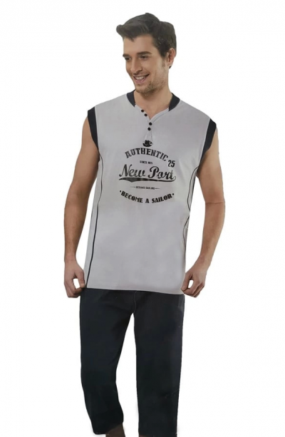 Erkek Kaprili Pijama Takımı  20009