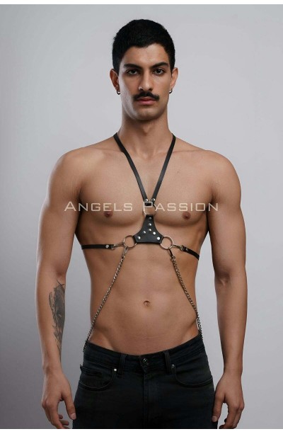 Erkek Omuz Harness - Seksi Erkek Deri Harness - Gay Harness İç Giyim - APFTM28