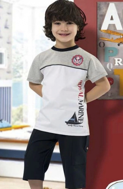 Hmd Erkek Çocuk Kısa Kollu Pijama Takımı 5192