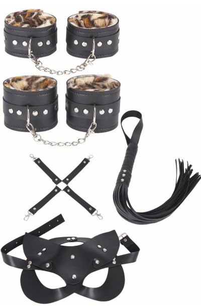 İçi Leopar Tüğlü Deri 5 Li Harness Set 700414