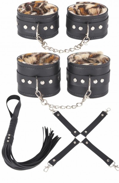 İçi Tüğlü Deri Leoparlı 4 Li Harness Set 700415