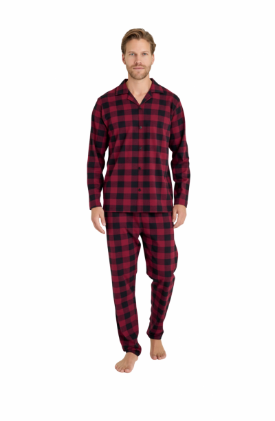 KLY Ekek Ekose Düğmeli Pijama Takımı 9209